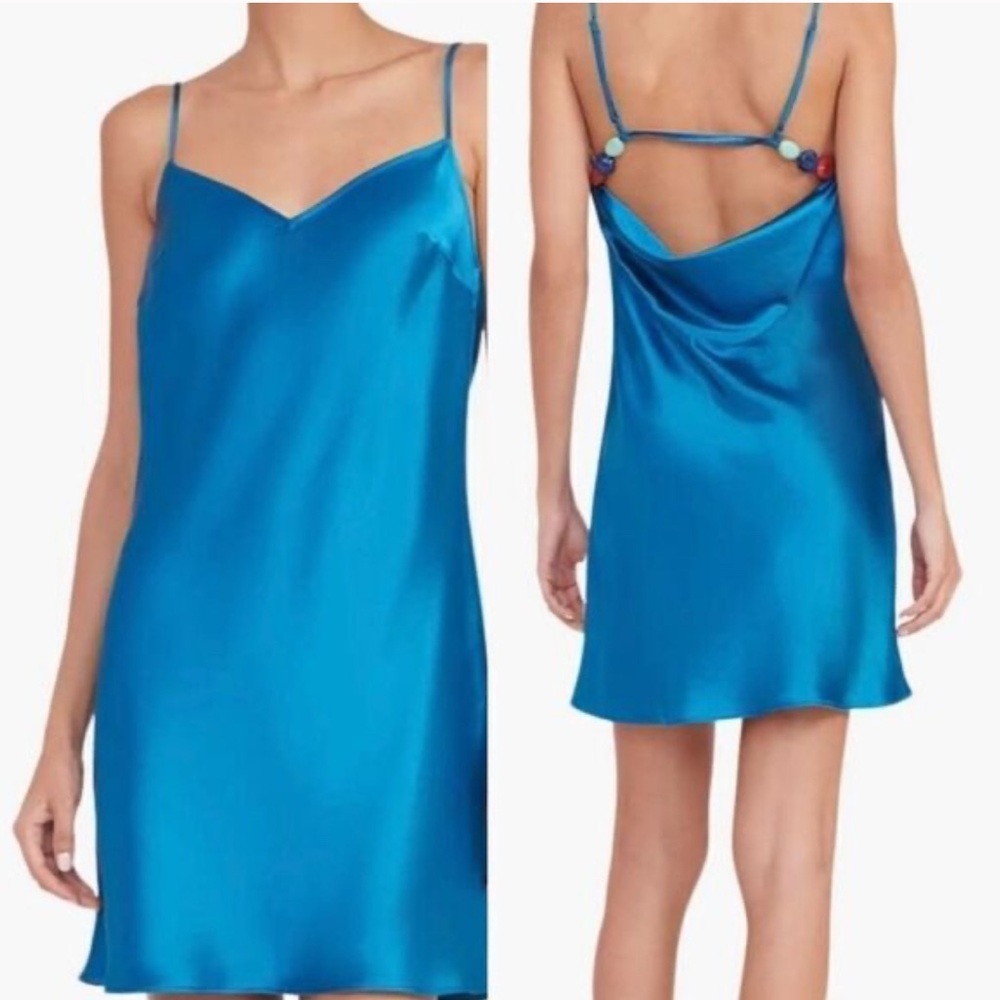 STAUD Lydia Dress in Island Blue